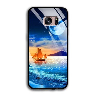 [FREESHIP ĐƠN 50K] Ốp Lưng Samsung Galaxy S7 Edge - mặt Kính Cường Lực - 03020 0607 MOON16