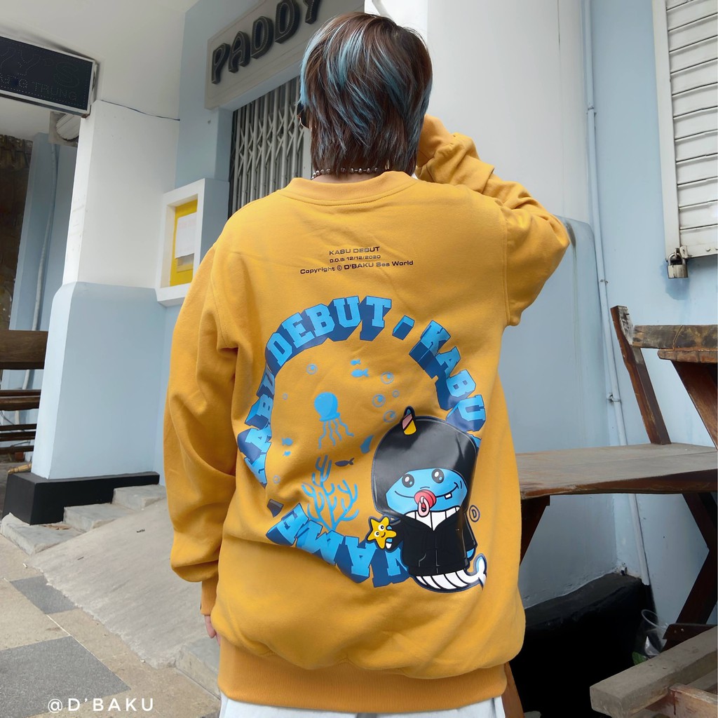 Áo Sweatshirt nỉ tay dài Kabu Debut (Tặng kèm móc khóa)