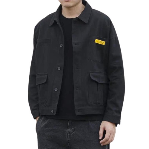 Áo khoác bò thiết kế trẻ trung Việt Nam xuất khẩu - Áo khoác jeans nam màu đen | BigBuy360 - bigbuy360.vn
