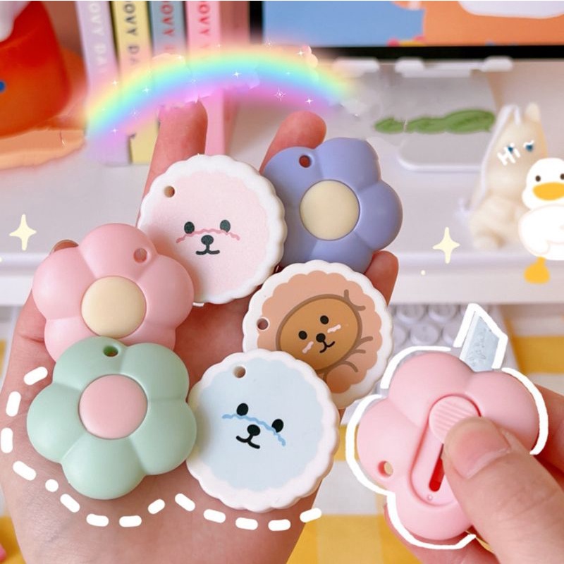 Dao rọc nhỏ xinh hình con vật ngộ nghĩnh - Dao cắt giấy mini tiện lợi làm thủ công cho học sinh, unbox đồ đa năng giá rẻ