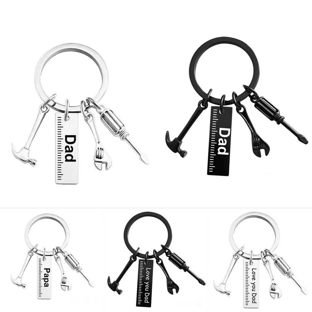 Móc Khóa Hình Cờ Lê / Búa / Búa / Cờ Lê Bằng Kim Loại Dùng Làm Quà Tặng Ngày Của Cha