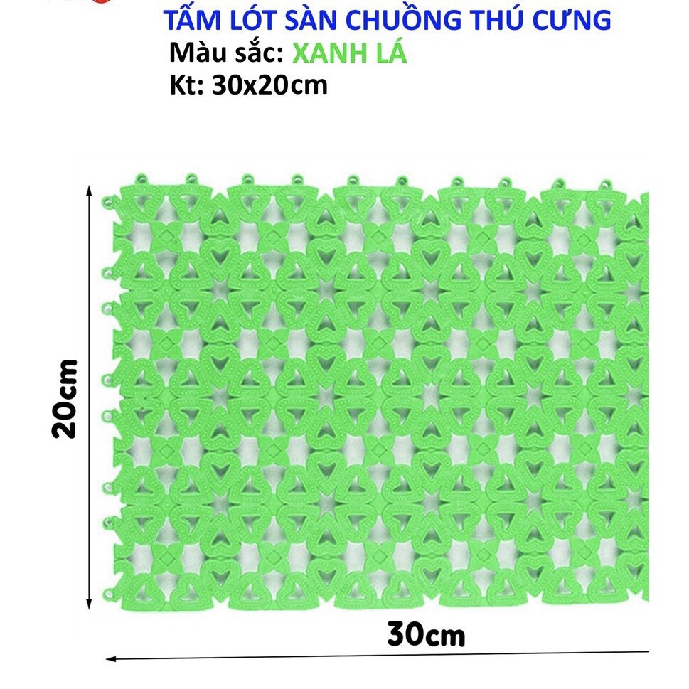 Tấm lót sàn chuồng chó mèo bằng nhựa PVC nhiều màu ( 30x20cm )