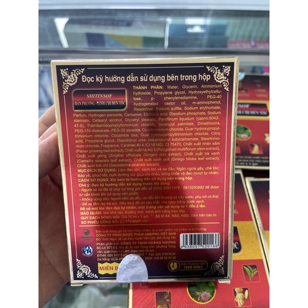 Shitinsof nhuộm đen tóc Hán Phương