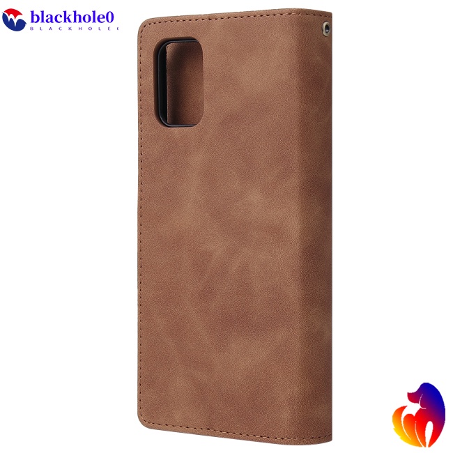 BH For Samsung A71 Case Smartphone Shell Precise Cutouts Zipper Closure Wallet Design Overall Protection Phone Cover
