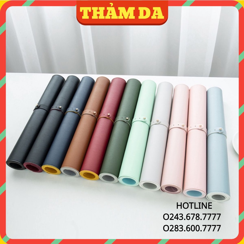 [Khâu Viền, 2 Mặt] Thảm Trải Bàn Làm Việc Deskpad Da PU size Lớn Kiêm Miếng Lót Chuột Máy Tính Cỡ Lớn 120x50, 100x50 | BigBuy360 - bigbuy360.vn