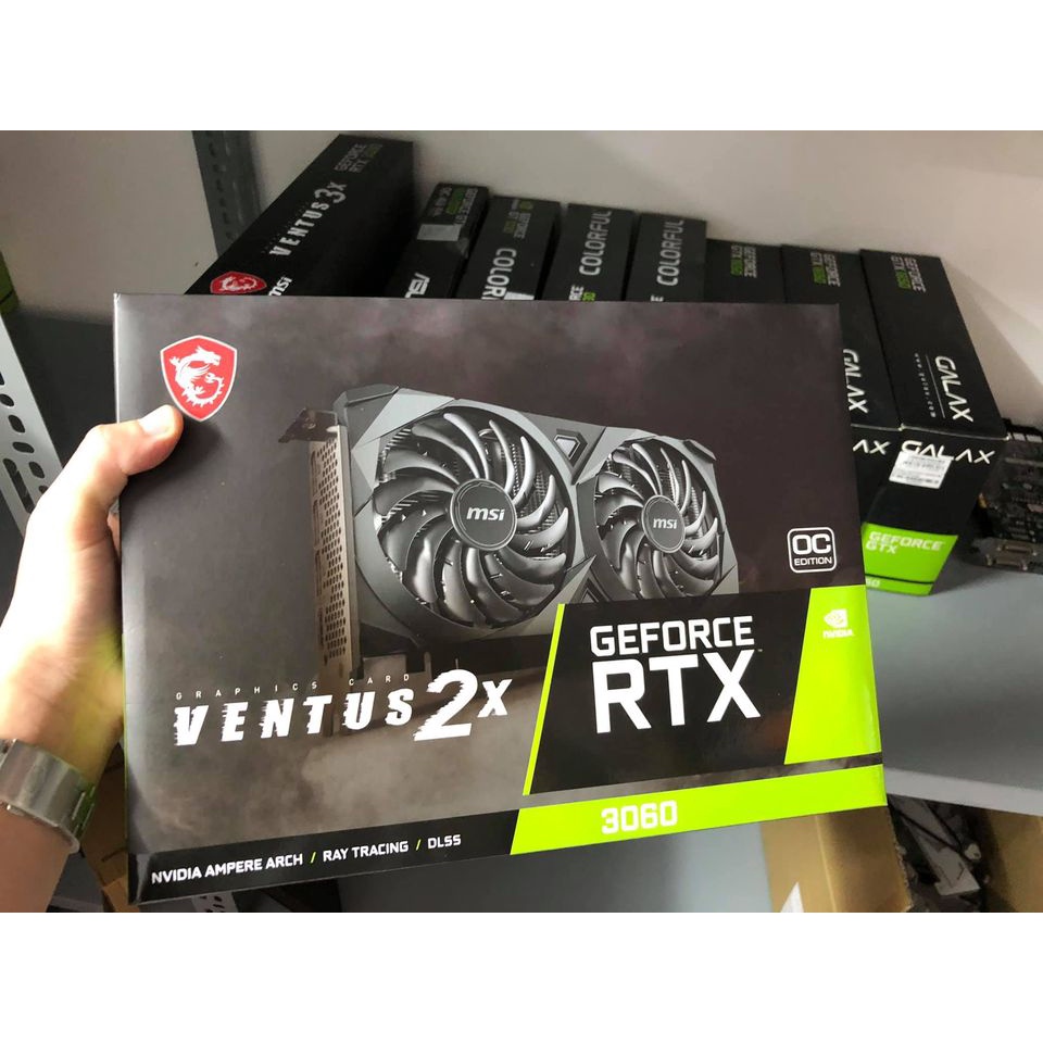 Card màn hình MSI RTX 3060 VENTUS 2X OC 12 GB (12GB GDDR6, 192-bit, HDMI +DP, 1×8-pin) (Chiếc)