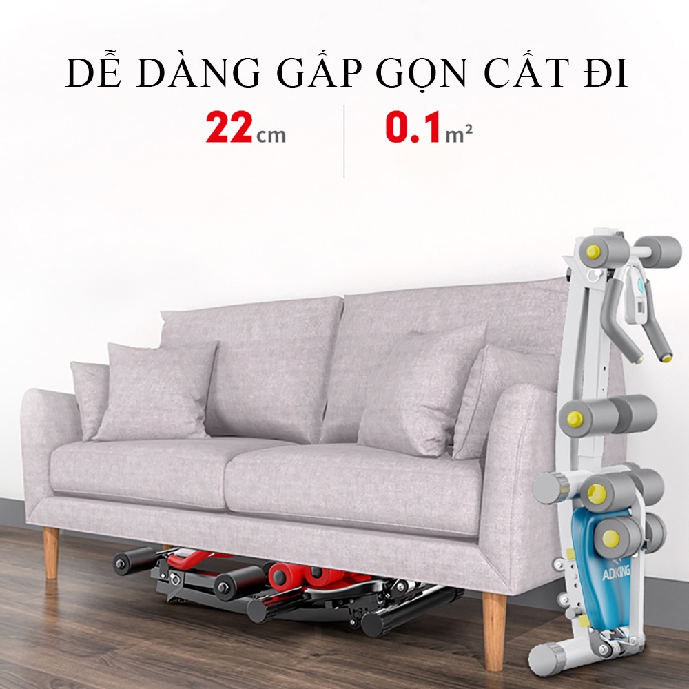 Máy tập thể dục, thể hình đa năng tại nhà gấp gọn, máy tập cơ bụng khung thép chịu lực bảo hành 2 năm lỗi 1 đổi 1