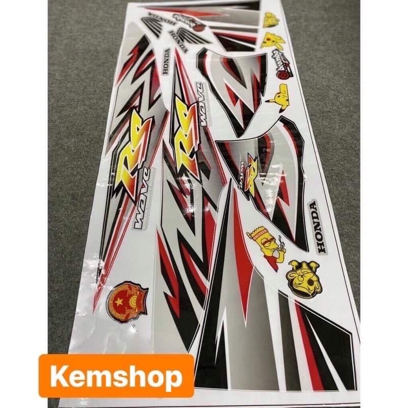 Tem Rời Wave Anpha 50-100-110 Mẫu Rs 3 Lớp Chống Nước Đủ Màu…