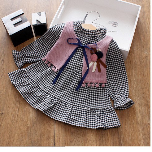 Váy thu đông bé gái size 7-15kg VT25