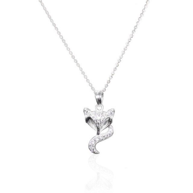 Dây chuyền bạc nữ mặt hồ ly tình duyên bạc Ý S925 xi kim-Minh Tâm Jewelry