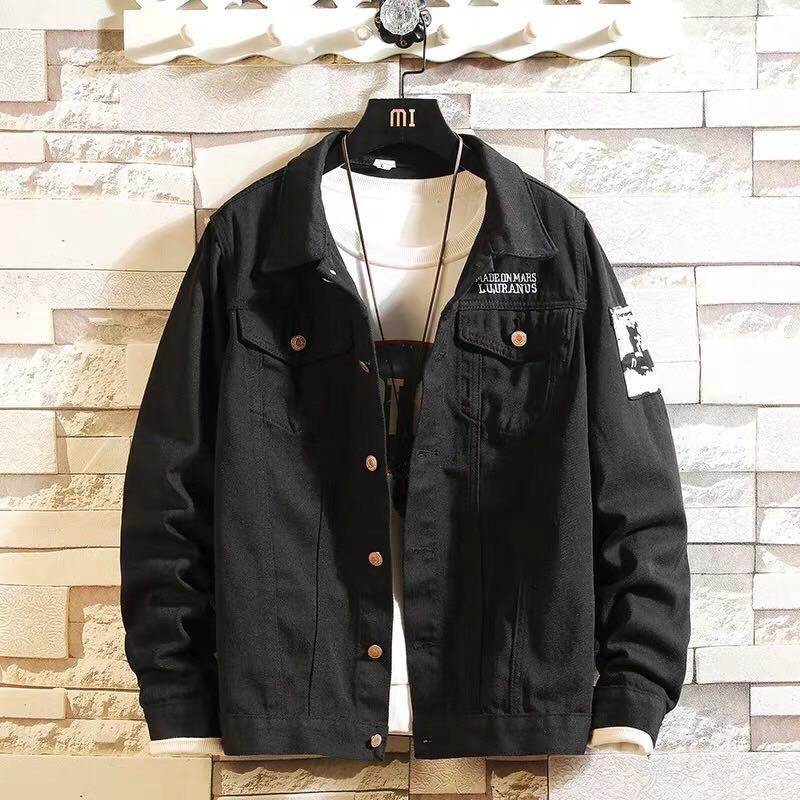 Áo khoác jean nam Jean Fashion thêu cao cấp túi đen đẳng cấp CHI019
