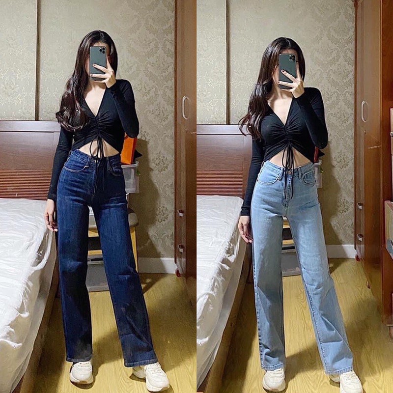 Quần culottes trơn lưng cao dáng dài