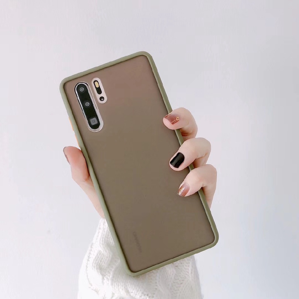 Ốp điện thoại màu thời trang chống vân tay và chống sốc cho Huawei P20 P30 Lite PRO 2019 P60 Pro