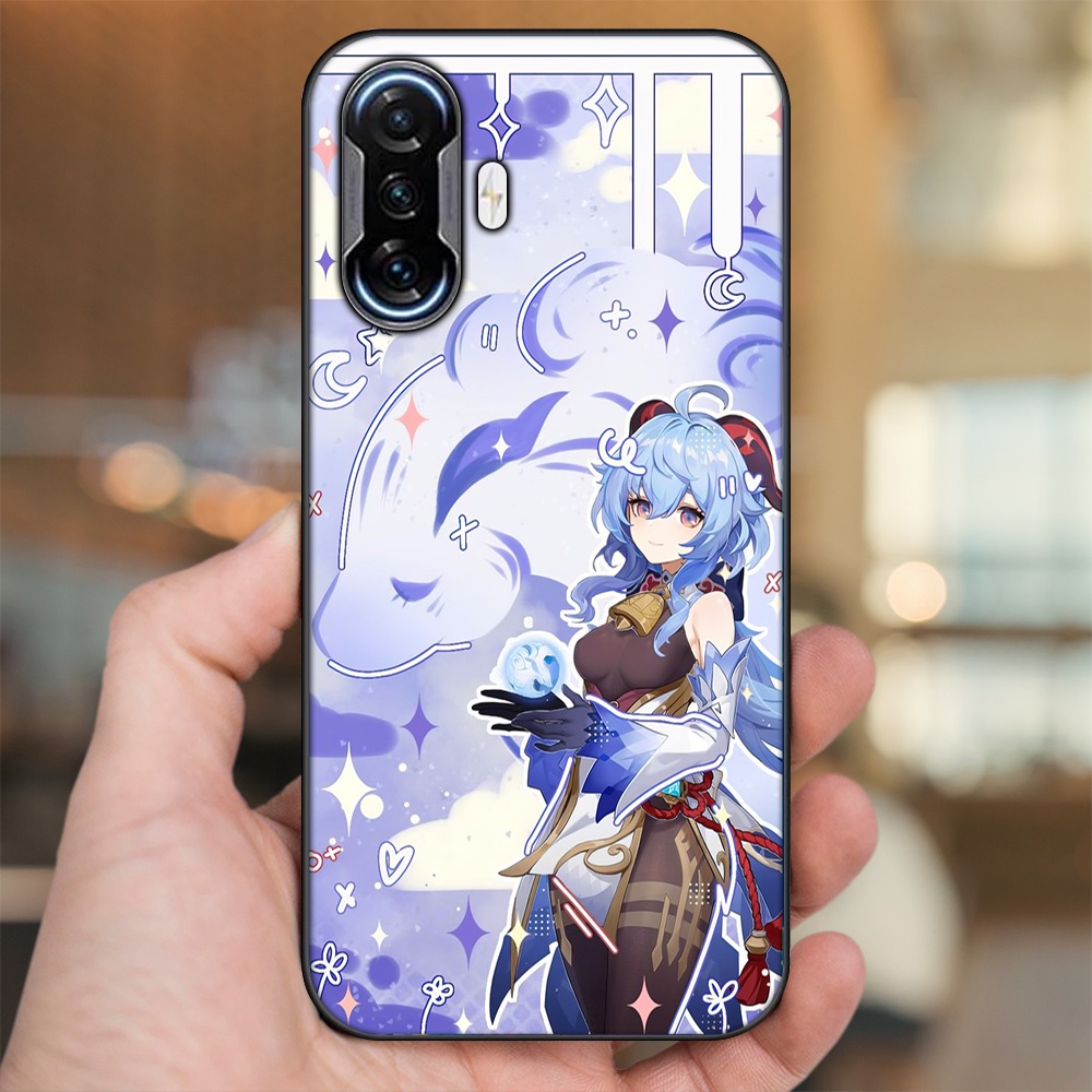 Ốp lưng Xiaomi K40 Gaming viền đen in hình Ganyu Genshin Impact