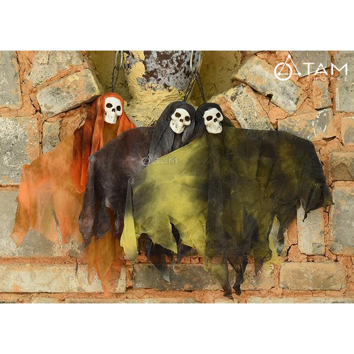 Mô hình con ma Halloween dang tay áo vải loang HLW-MT-08