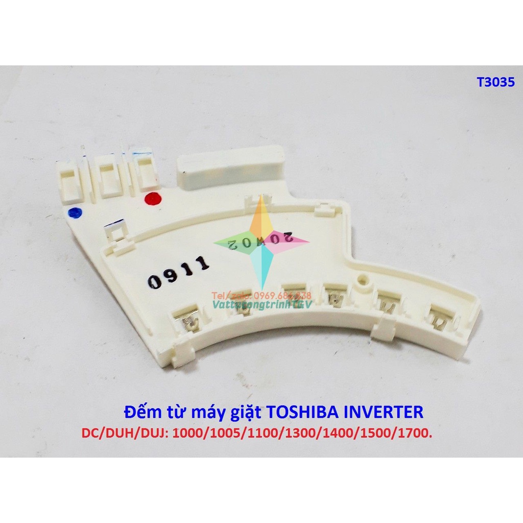 Đếm từ máy giặt TOSHIBA INVERTER DC/DUH/DUJ: 1000/1005/1100/1300/1400/1500/1700