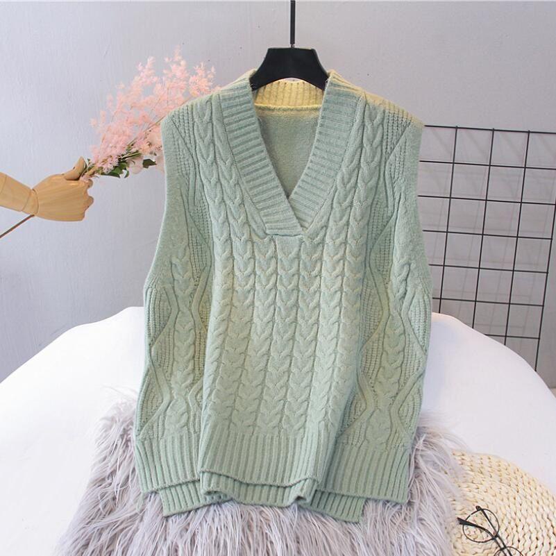 [ Mã 151FASHIONSALE1 giảm 10K đơn 50K ] Áo Len Nữ Sát Nách Dáng Rộng Phong Cách Hàn Quốc Mới 2021 | BigBuy360 - bigbuy360.vn