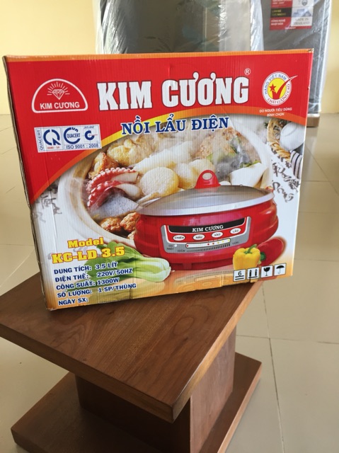 Nồi lẩu điện 3.5 lít Kim Cương KC-LD