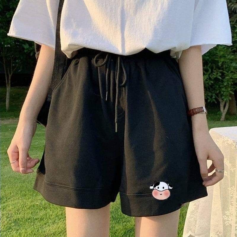 Quần đùi nữ hình thêu freesize