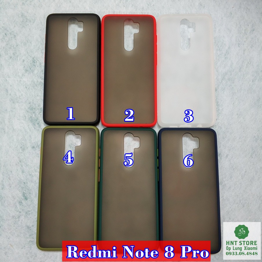 ỐP LƯNG XIAOMI REDMI NOTE 8 - REDMI NOTE 8 PRO - REDMI NOTE 7 - REDMI 8 - REDMI 8A - VIỀN MÀU CAO SU CHỐNG SỐC + VÂN TAY