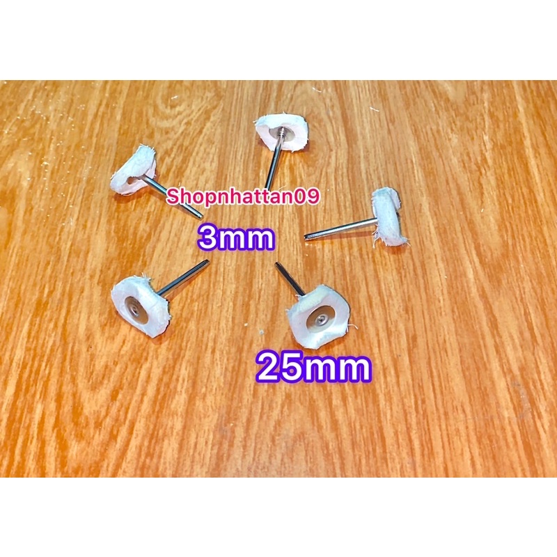 Cây đánh bóng trang sức resin bằng bằng bông vải mềm 3mm - 25mm