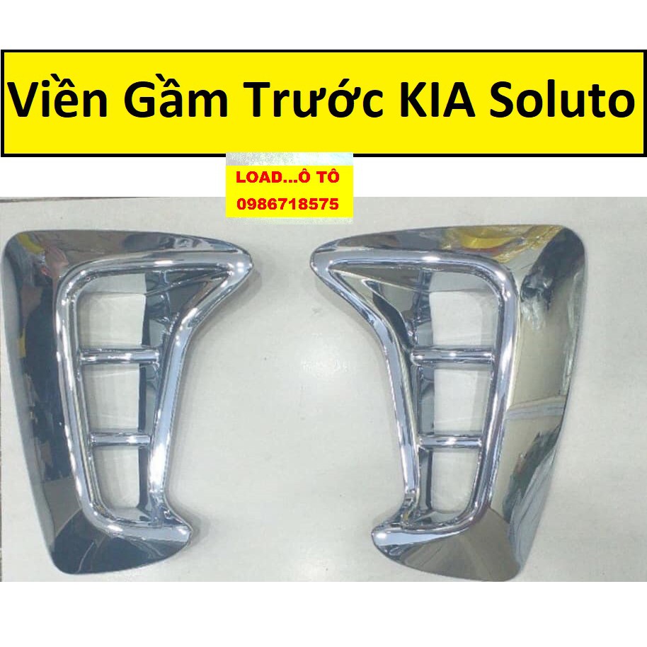 Ốp Viền Đèn Gầm Trước Xe KIA Soluto 2022-2019 Số Sàn Bản Thiếu Mạ Crom Sáng Bóng