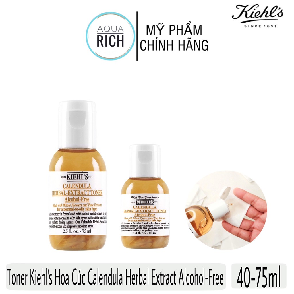 Nước Hoa Hồng Kiehls Hoa Cúc Calendula Herbal Extract Alcohol-Free Toner Kiehl's - 250ml