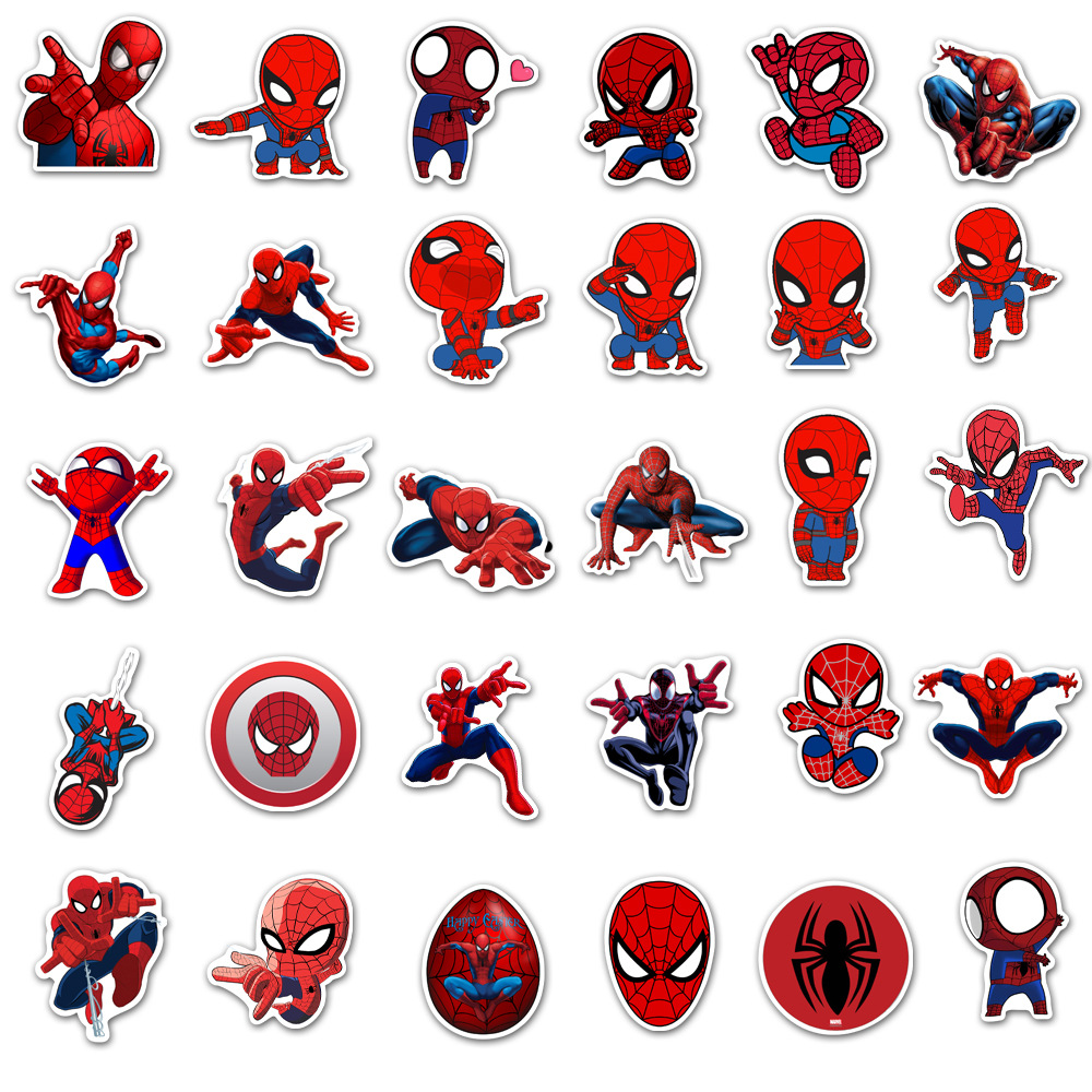 Set 35 miếng dán hoạt hình Spider-Man Series 02 thích hợp dán hành lý/laptop/ván trượt
