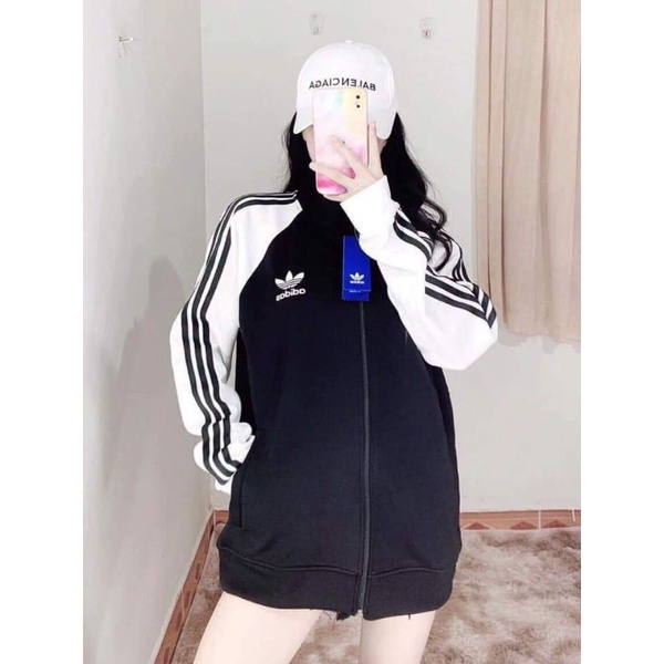 Áo khoác nỉ 3 sọc siêu thần thánh cho Nam Nữ