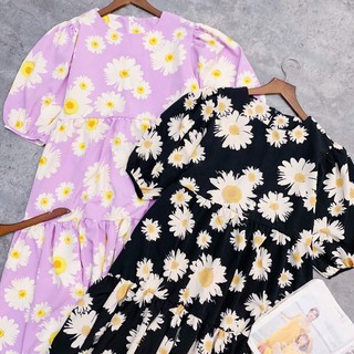 Đầm maxi suông hoa cúc chất đẹp