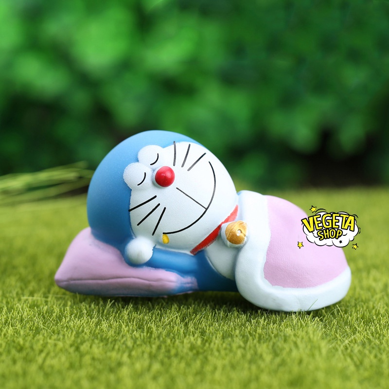 Mô hình Doraemon - Mô hình 2 tư thế Doremon ngồi và đứng vẫy tay - Cao 9~10cm