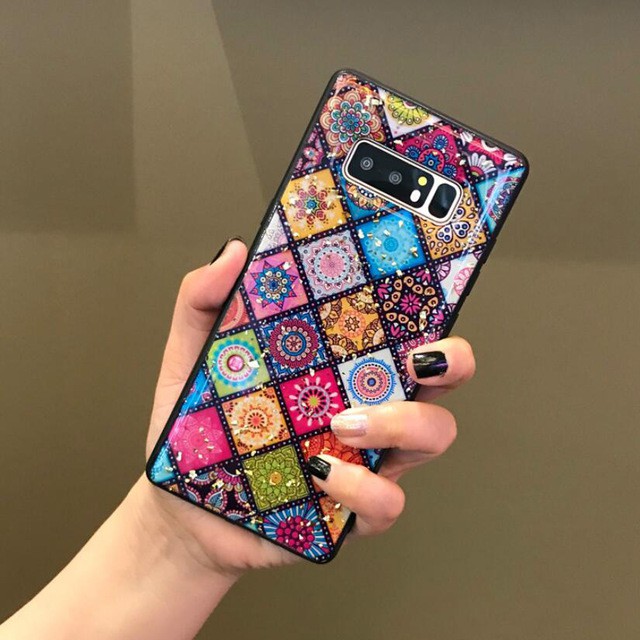 Ethnic Style Flower Case For Samsung Galaxy S21 S21+ S20 S10 Note 10 Plus Note 20 Ultra 9 8 Bling Gold Foil Cover | BigBuy360 - bigbuy360.vn