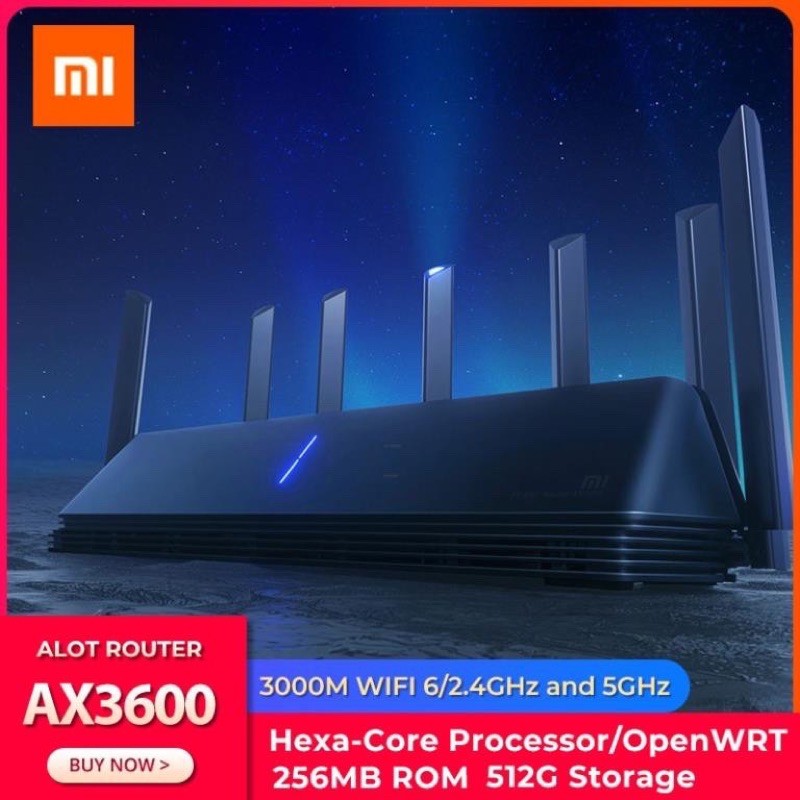 [Mã 159ELSALE hoàn 7% đơn 300K] Xiaomi AX3600 Router Modem Mesh WIFI AIoT - Bảo hành 1 năm- Mới 100% Nguyên seal