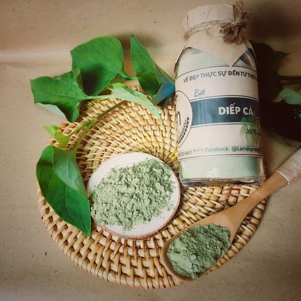 Bột Rau Diếp Cá thiên nhiên đắp mặt nạ nguyên chất 100ml (60g)