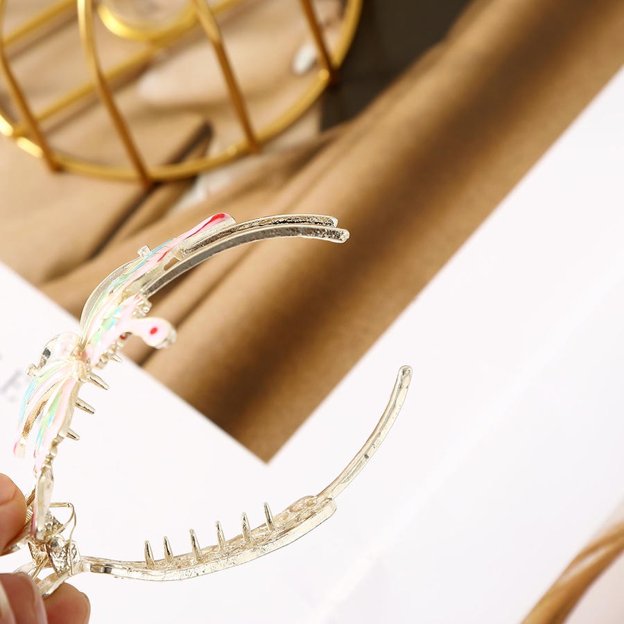 Kẹp Tóc Càng Cua Bằng Hợp Kim Sơn Hình Bướm Phong Cách Trung Hoa Cho Nữ