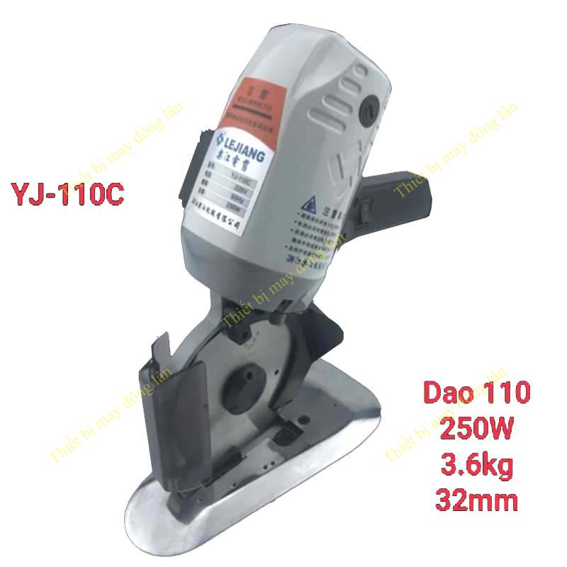 Máy cắt vải cầm tay Lejiang YJ-110C &gt; New Model Đĩa dao 110mm &gt; cắt vải thun &gt; vải voan&gt; cắt da dày 35mm