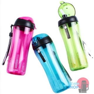 Bình nước nhựa , bình nhựa trian có ống hút 650ml lock&lock abf629