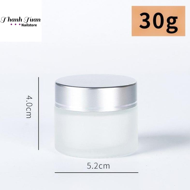 Hũ thủy tinh đựng mỹ phẩm, bột làm nail các loại  - Phụ kiện đồ nail