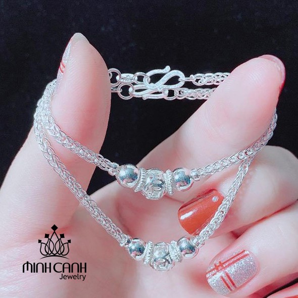 Lắc Bạc Trẻ Em Họa Tiết Kim Tiền - Minh Canh Jewelry