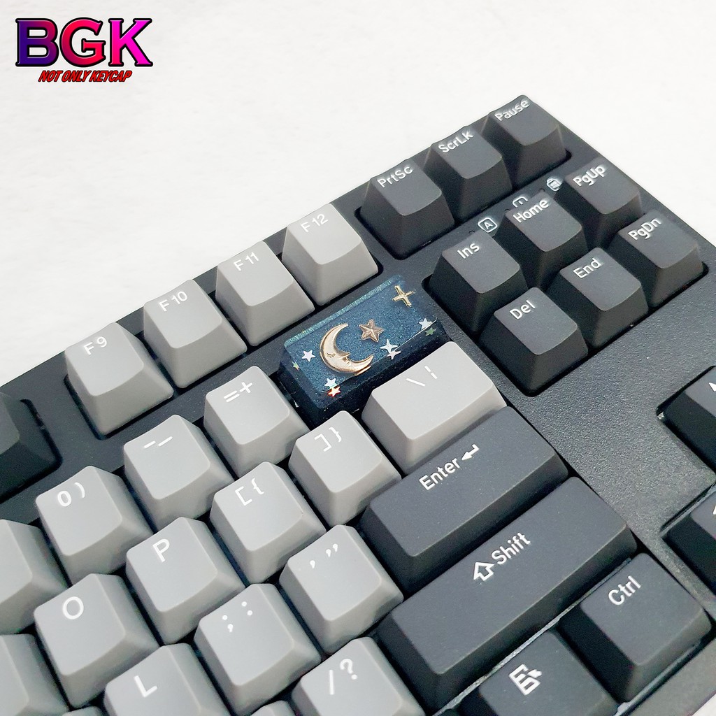 Keycap Lẻ hình mặt trăng khuyết Crescent Moon OEM 2U profile ( keycap resin độc lạ )( Keycap Artisan )