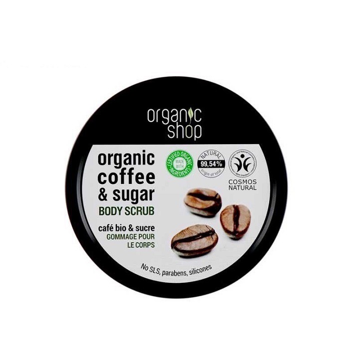 Tẩy tế bào chết organic Shop Coffee 250ml bản Pháp dễ tan thân thiện với môi trường