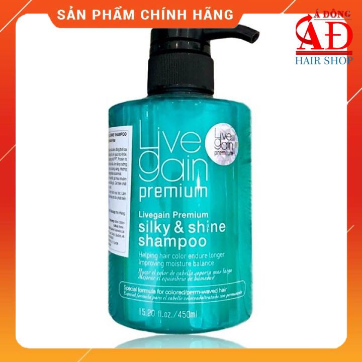 [Chính hãng] [Siêu rẻ] Dầu gội Livegain Silky &amp; Shine giữ màu nước hoa Hàn Quốc 450ml