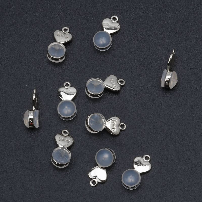 Bộ 10 Cái Khuyên Tai Hình Trái Tim DIY