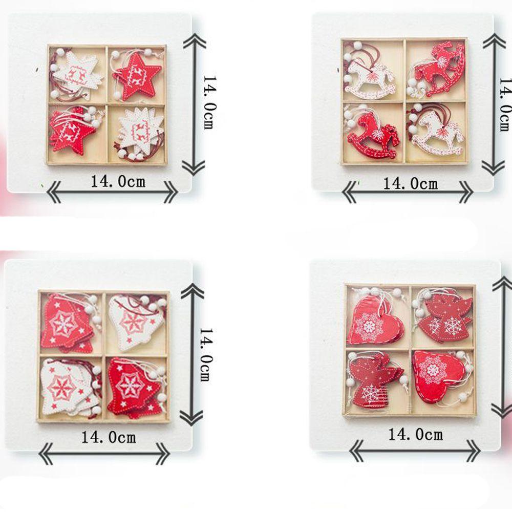 WTTLE Bộ 12 Miếng Gỗ Treo Trang Trí Cây Thông Giáng Sinh