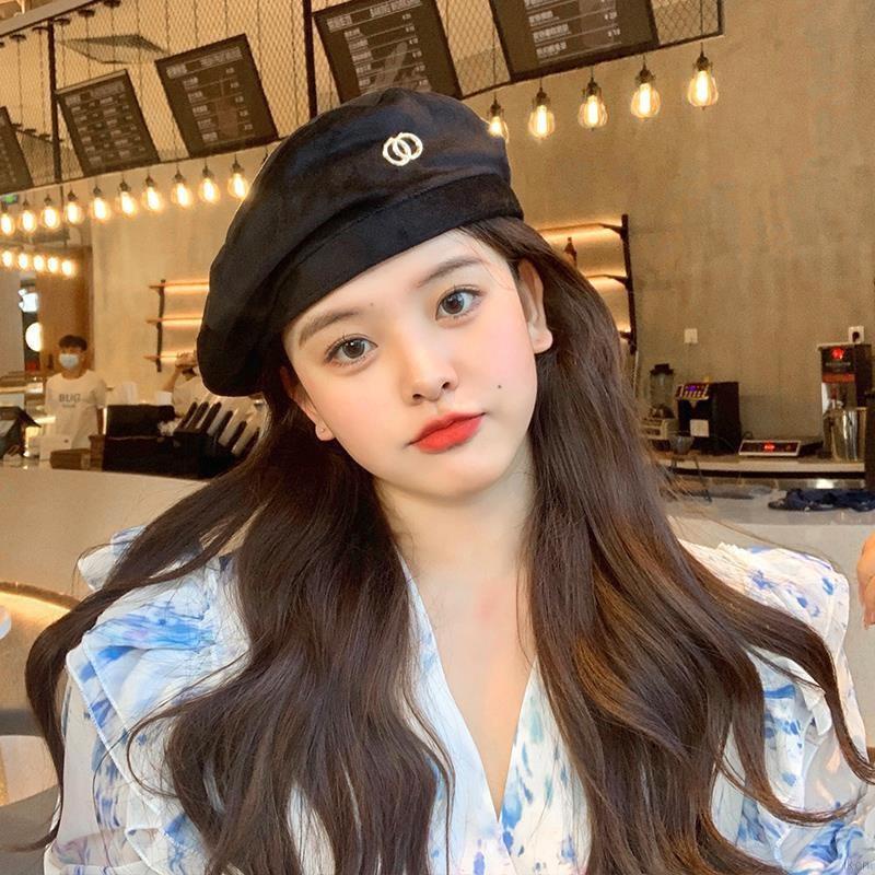 Mũ beret màu trơn vintage  phong cách Hàn Quốc cổ điển thời trang cho nữ