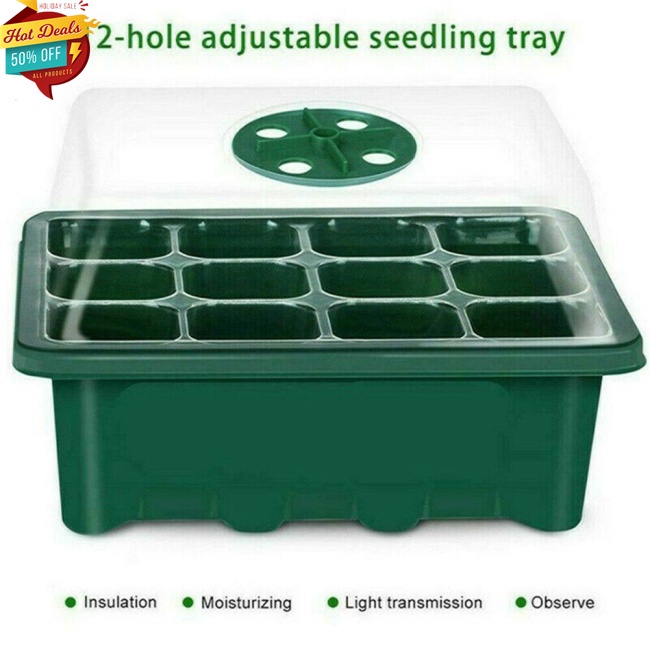 Khay Ươm Giống 12 Ngăn Hình Chữ Nhật Cho Cây Cảnh