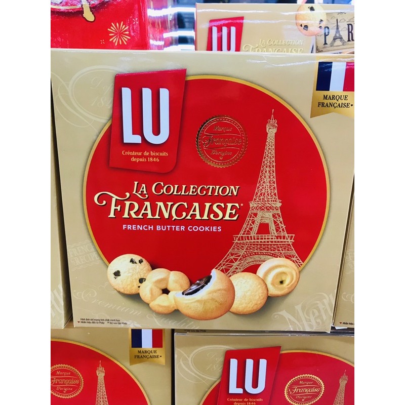 Bánh quy bơ Pháp Lu 310g kèm túi date mới