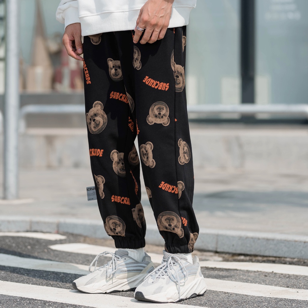 Quần Jogger nỉ gấu hàng cao cấp ss2022