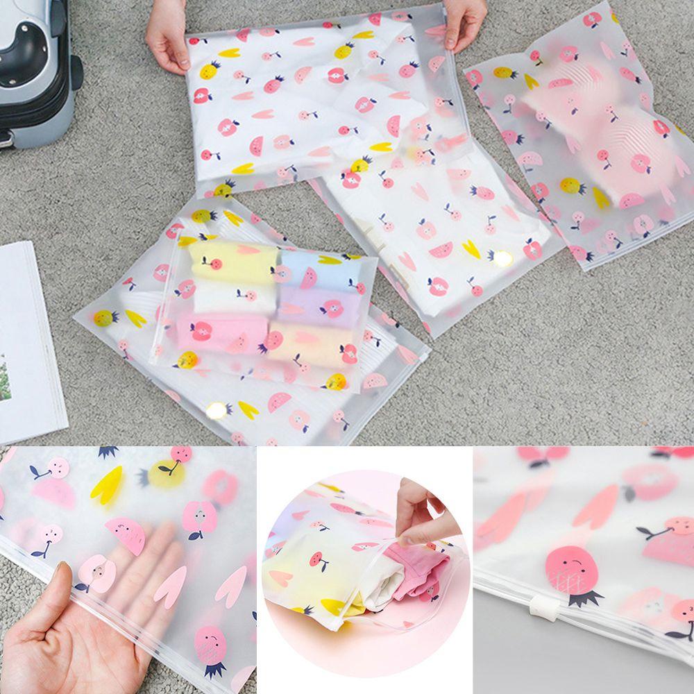 Túi Đựng Mỹ Phẩm Trong Suốt Họa Tiết Trái Cây Xinh Xắn