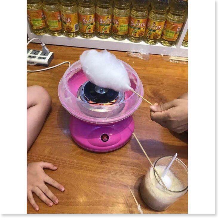 Máy làm kẹo bông gòn + Tặng 10 que quấn kẹo + 1 muỗng cao cấp